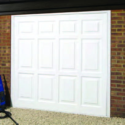 Wessex Georgian up and over door in High Gloss White